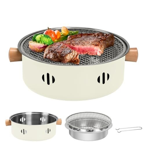 Mini griglia a carbonella senza fumo da campeggio