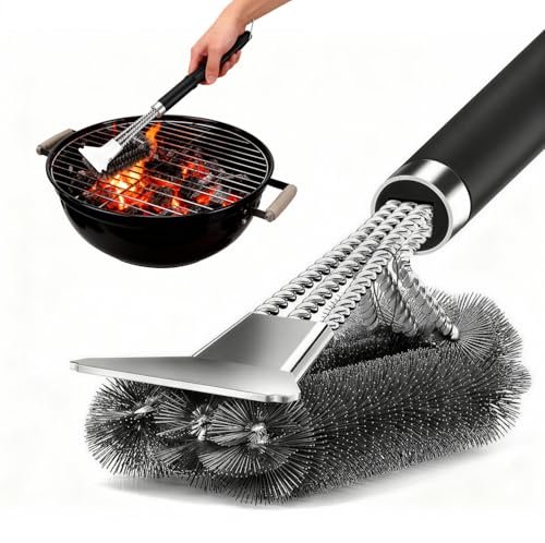 JIMYIU — Kit pulizia griglia 3-in-1 in acciaio inox